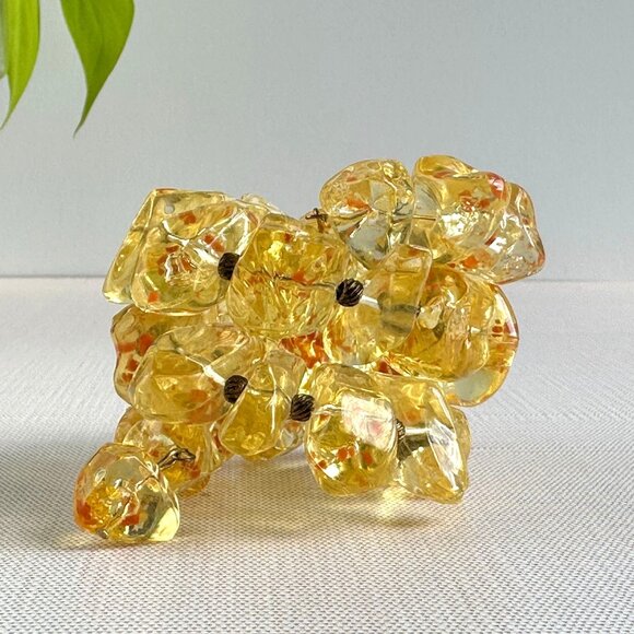 Vintage Baltic Amber Bracelet, Stretch Coil - Picture 10 of 12